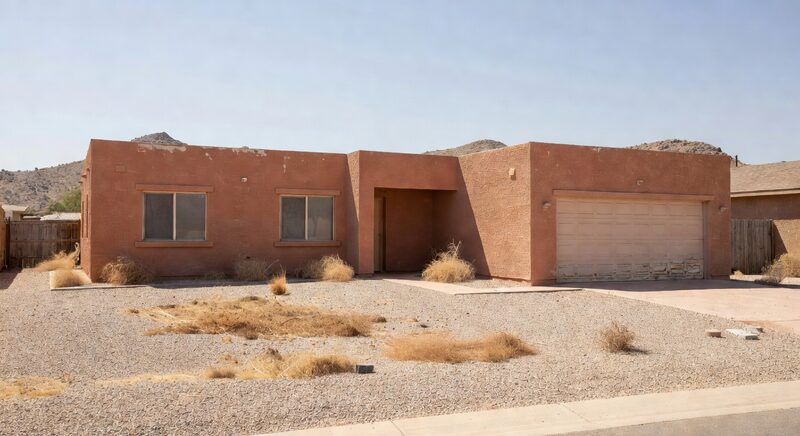 Vacant stucco ranch in Phoenix AZ