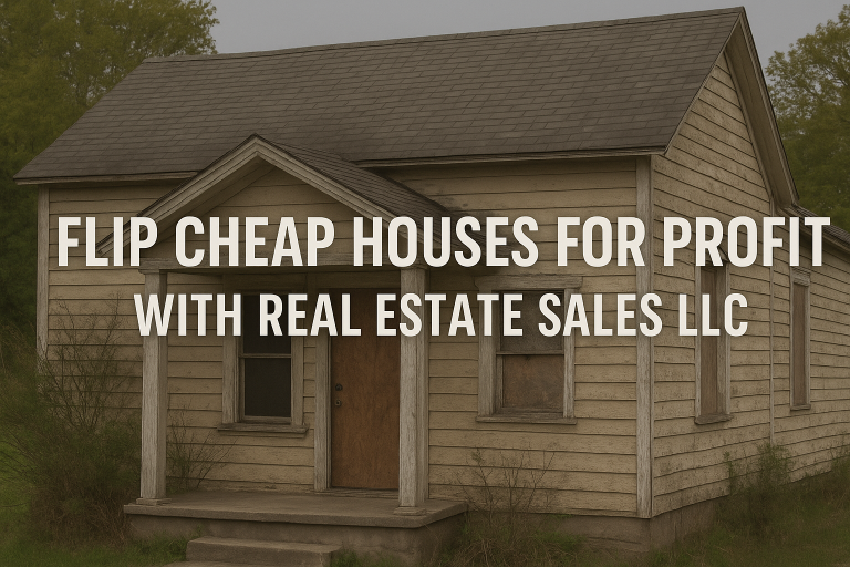 How to Flip Cheap Houses for Profit with Real Estate Sales LLC
