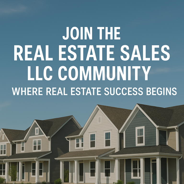 Join the Real Estate Sales LLC Community – Where Real Estate Success Begins